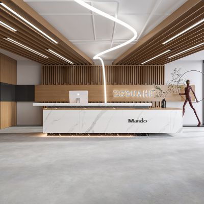 现代公司前台3D模型