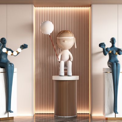 现代饰品公仔雕塑摆件