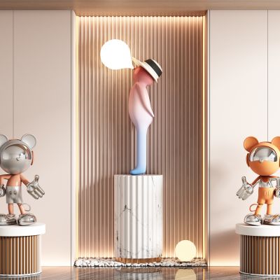 现代饰品公仔雕塑摆件