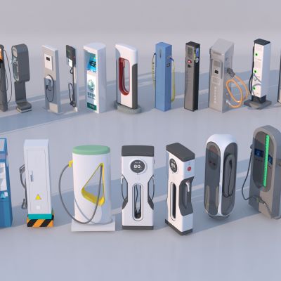 现代充电桩合集3D模型