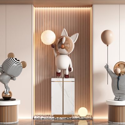 现代饰品公仔雕塑摆件