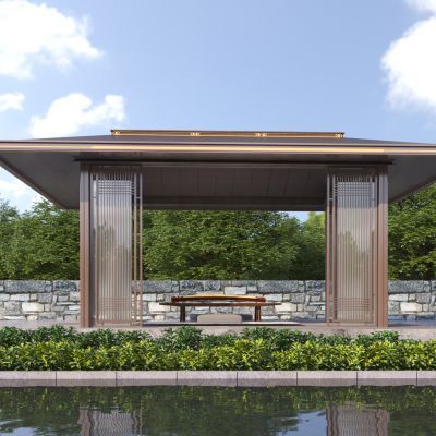 新中式景观亭3D模型