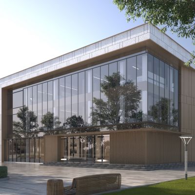 现代多层办公楼3D模型