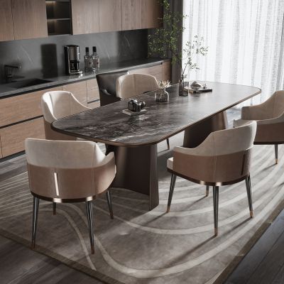 现代餐桌椅组合