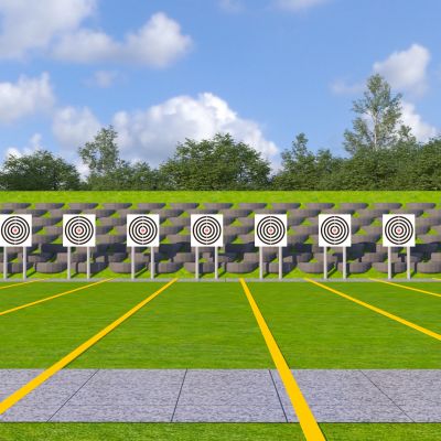 现代射击场地_靶场3D模型