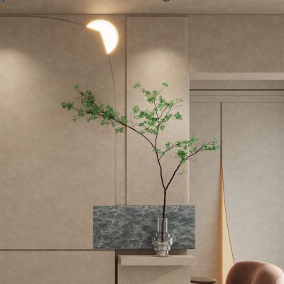 奶油诧寂风折页造型隔断玄关