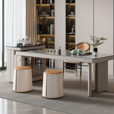 现代岩板茶桌椅组合