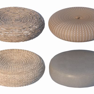 新中式蒲团坐垫_日式蒲团坐垫模型