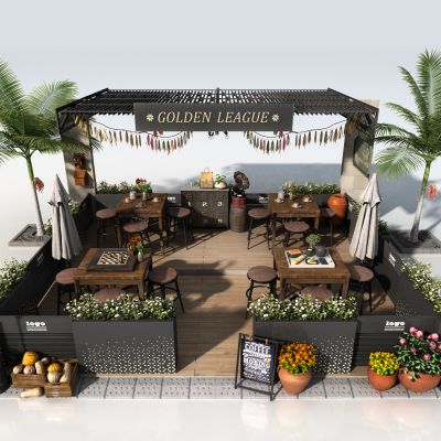 欧式户外商业外摆 