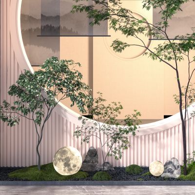 现代绿植干景小品组合