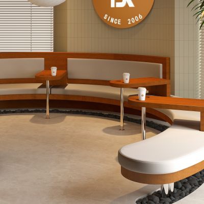 现代奶茶店休闲区3D模型