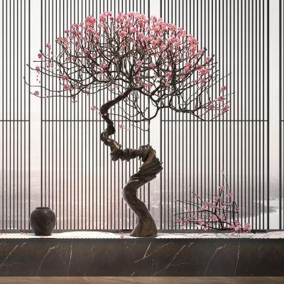 新中式装饰树旱景