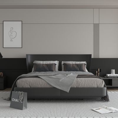 现代卧室 床 床头柜