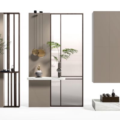 现代玄关隔断屏风组合