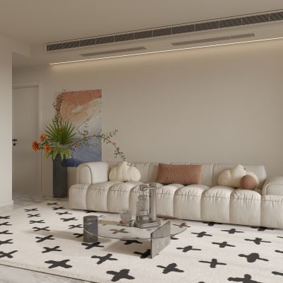 诧寂风客厅 沙发茶几摆件