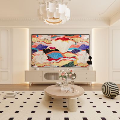 法式客厅，沙发组合，茶几，