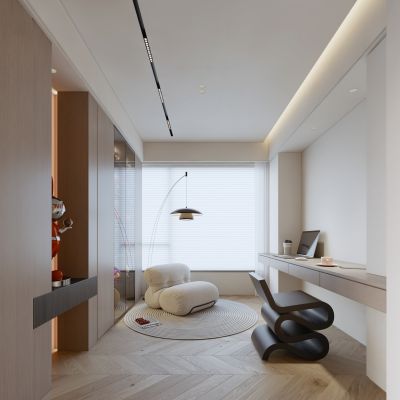 现代风格书房_装饰品摆件_植物_110