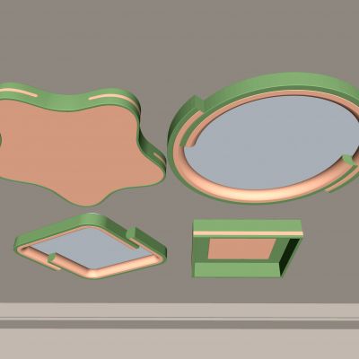 现代吸顶灯 方形吸顶灯 圆形 几何 超薄  卧室 客厅 儿童房 简约