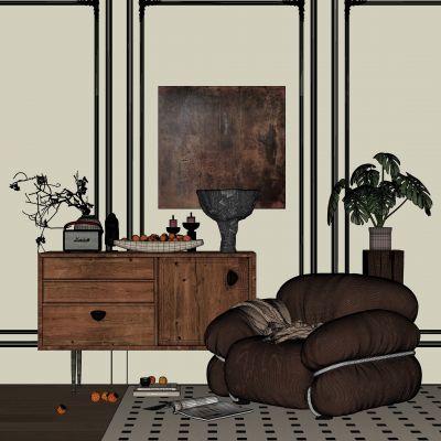 中古风格家具_装饰品摆件_植物05_08陶瓷 _装饰柜8