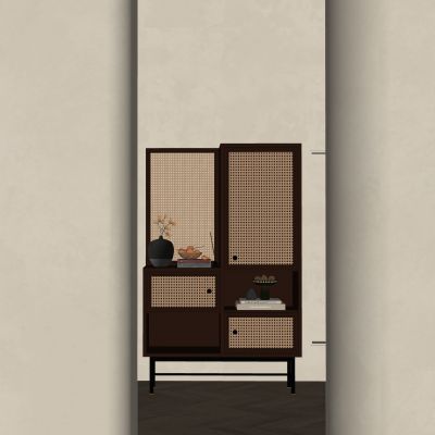 侘寂风格_装饰柜_摆件_装饰品_陶瓷_书本2