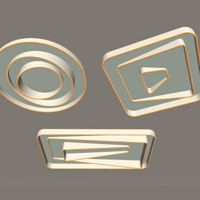 现代简约  大气高档客厅灯 奶油风卧室灯 轻奢吸顶灯 方形圆形灯具组