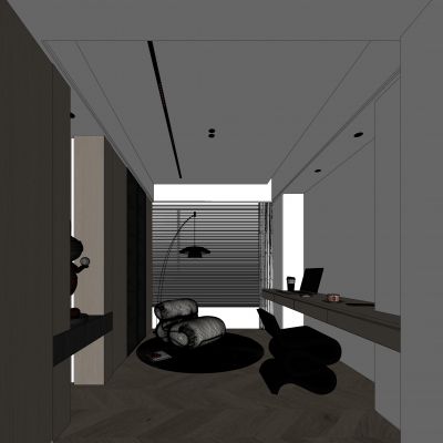 现代风格书房_装饰品摆件_植物_110