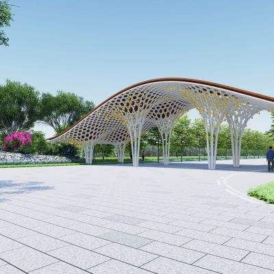 美丽乡村入口公园景观大门