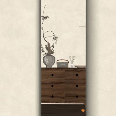 侘寂风格_装饰品摆件_雕塑_植物008