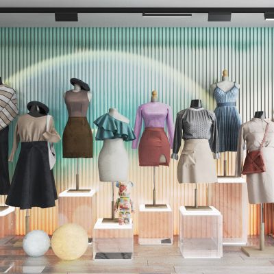 现代橱窗服饰模特