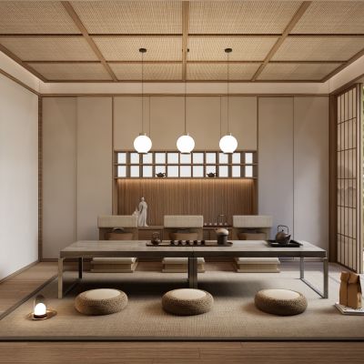 日式茶楼茶室 茶秀包间 茶馆