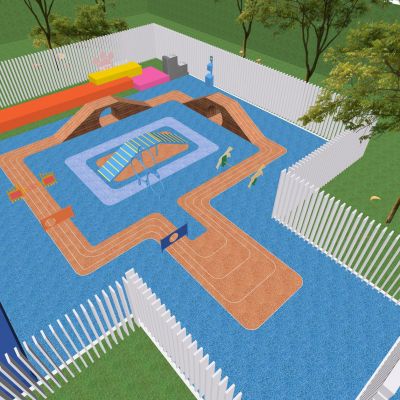 现代儿童游乐区 小区景观宠物乐园