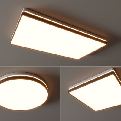 现代吸顶灯 方形吸顶灯 圆形 几何 超薄  卧室 客厅 儿童房 简约