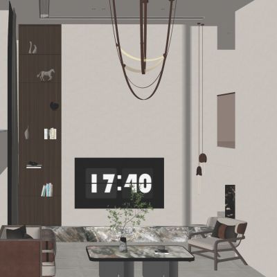 轻中式奶油诧寂风别墅客厅