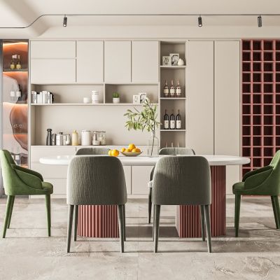 现代奶油风餐厅