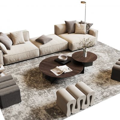 现代沙发茶几组合