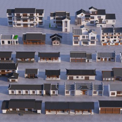 中式民居合集 民宿3D模型