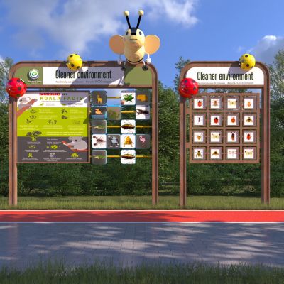 现代儿童科普宣传栏3D模型