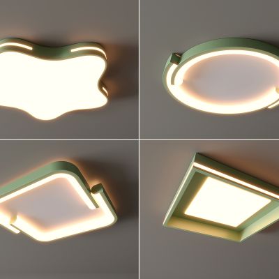 现代吸顶灯 方形吸顶灯 圆形 几何 超薄  卧室 客厅 儿童房 简约