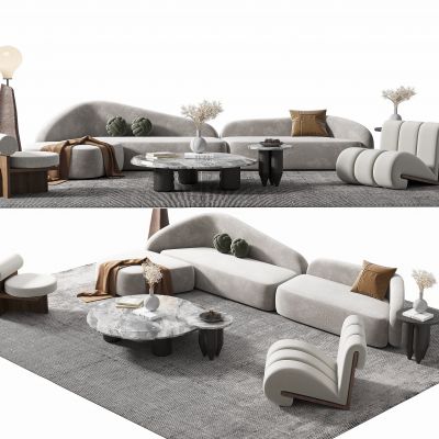 现代客厅组合沙发