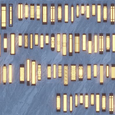 新中式壁灯合集3D模型