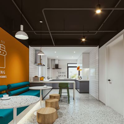 现代酒店公寓共享厨房