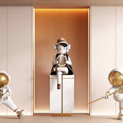 现代公仔雕塑玩偶饰品摆件