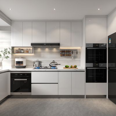 现代 封闭式厨房