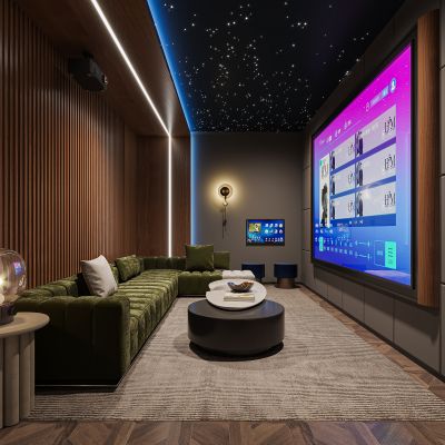 现代侘寂风影音室