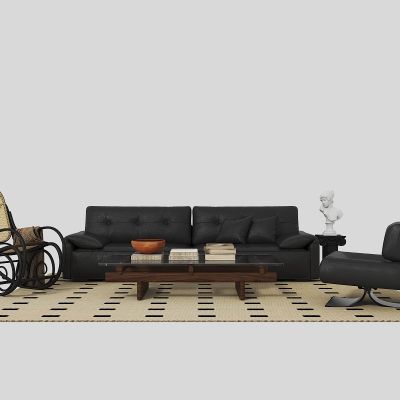 法式奶油风沙发茶几组合