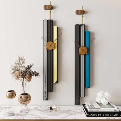 现代简约奶油风墙饰挂件钟表陈设品