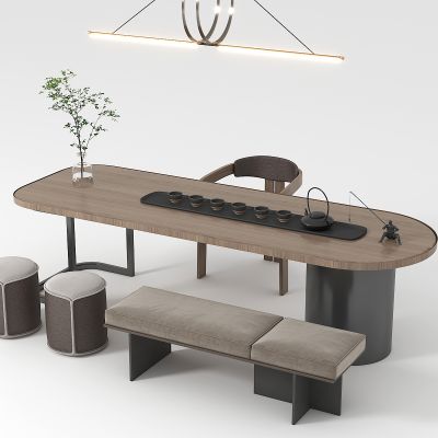 新中式茶桌椅组合