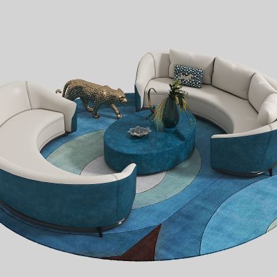 现代沙发茶几组合