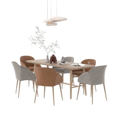 现代餐桌椅组合