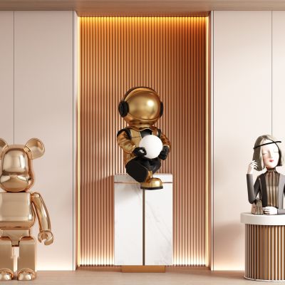 现代公仔雕塑玩偶饰品摆件